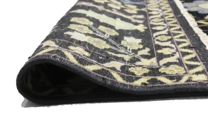 Black Floral 10X14 Osh Chobi Oriental Rug