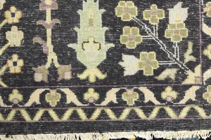 Black Floral 10X14 Osh Chobi Oriental Rug