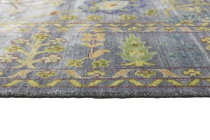 Silver Gray Floral 10X14 Osh Chobi Oriental Rug