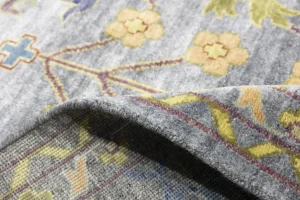 Silver Gray Floral 10X14 Osh Chobi Oriental Rug