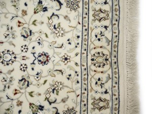 Cream Floral 2'9X20'6 Indo-Nain Oriental Runner Rug