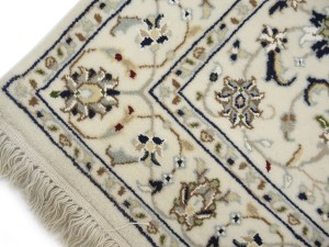 Cream Floral 2'9X20'6 Indo-Nain Oriental Runner Rug