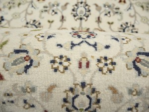 Cream Floral 2'9X20'6 Indo-Nain Oriental Runner Rug