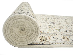 Cream Floral 2'9X20'6 Indo-Nain Oriental Runner Rug