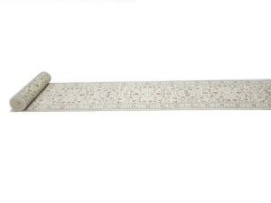 Cream Floral 2'9X20'6 Indo-Nain Oriental Runner Rug