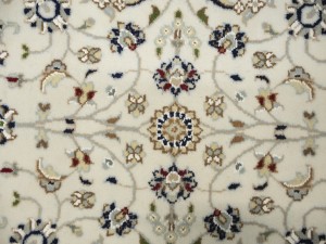 Cream Floral 2'9X20'6 Indo-Nain Oriental Runner Rug