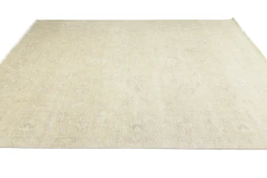 Muted Beige Floral 12X15 Transitional Oriental Rug