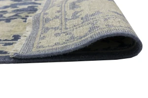Muted Slate Blue Floral 9X12 Transitional Oriental Rug