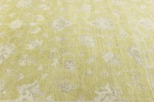 Muted Golden Yellow Floral 12X15 Transitional Oriental Rug