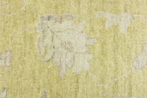 Muted Golden Yellow Floral 12X15 Transitional Oriental Rug