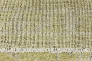 Muted Golden Yellow Floral 12X15 Transitional Oriental Rug