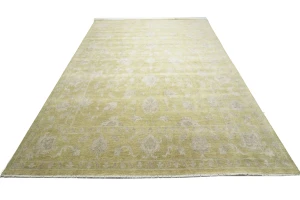 Muted Golden Yellow Floral 12X15 Transitional Oriental Rug