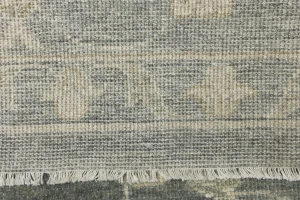 Muted Dark Slate Floral 12X15 Transitional Oriental Rug