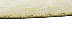 Muted Golden Yellow Floral 8X8 Transitional Oriental Round Rug