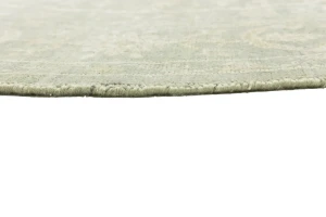 Muted Green Floral 6X6 Transitional Oriental Round Rug
