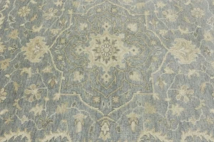 Muted Gray Floral 8X10 Transitional Oriental Rug