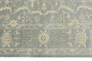 Muted Gray Floral 8X10 Transitional Oriental Rug