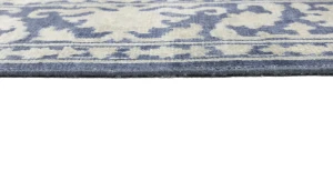 Muted Slate Blue Floral 8X10 Transitional Oriental Rug