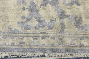 Muted Slate Blue Floral 8X10 Transitional Oriental Rug