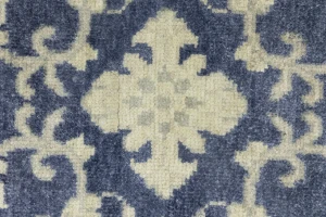 Muted Slate Blue Floral 8X10 Transitional Oriental Rug