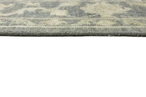 Muted Dark Slate Floral 8X10 Transitional Oriental Rug