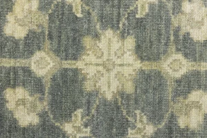 Muted Dark Slate Floral 8X10 Transitional Oriental Rug