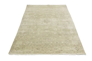 Muted Pinkish Beige Floral 4X6 Transitional Oriental Rug