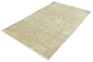 Muted Pinkish Beige Floral 4X6 Transitional Oriental Rug
