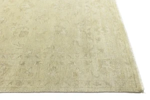 Muted Beige Floral 9X12 Transitional Oriental Rug