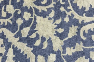 Muted Slate Blue Floral 12X15 Transitional Oriental Rug