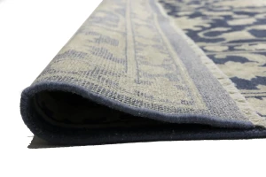 Muted Slate Blue Floral 12X15 Transitional Oriental Rug