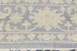 Muted Slate Blue Floral 12X15 Transitional Oriental Rug