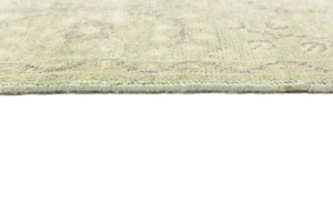 Muted Green Floral 4X6 Transitional Oriental Rug