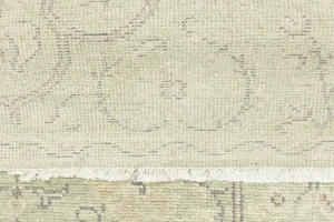 Muted Green Floral 4X6 Transitional Oriental Rug