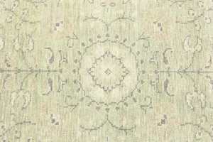 Muted Green Floral 4X6 Transitional Oriental Rug