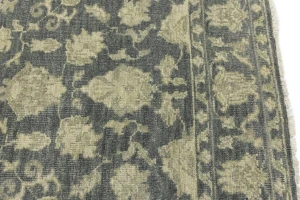 Muted Dark Slate Floral 5X8 Transitional Oriental Rug