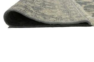 Muted Dark Slate Floral 5X8 Transitional Oriental Rug