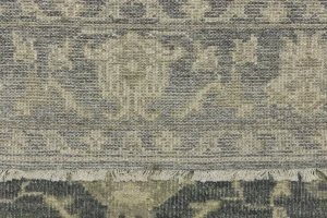 Muted Dark Slate Floral 5X8 Transitional Oriental Rug