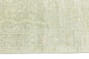 Muted Green Floral 4X6 Transitional Oriental Rug