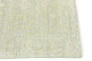 Muted Green Floral 4X6 Transitional Oriental Rug