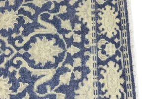 Muted Slate Blue Floral 4X6 Transitional Oriental Rug