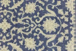 Muted Slate Blue Floral 4X6 Transitional Oriental Rug