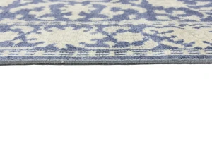 Muted Slate Blue Floral 4X6 Transitional Oriental Rug