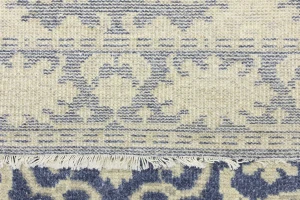Muted Slate Blue Floral 4X6 Transitional Oriental Rug
