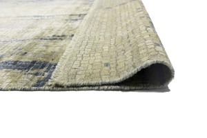 Multicolored Silk Abstract 8X10 Distressed Modern Oxidized Rug