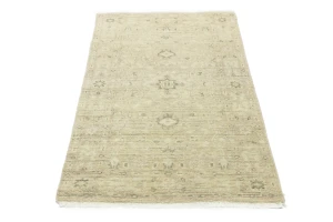 Muted Beige Pinkish Floral 3X5 Transitional Oriental Rug