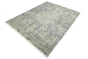 Multicolored Abstract 8X10 Distressed Modern Oriental Rug