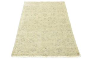 Muted Beige Floral 3X5 Transitional Oriental Rug