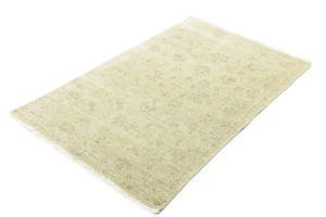 Muted Beige Floral 3X5 Transitional Oriental Rug