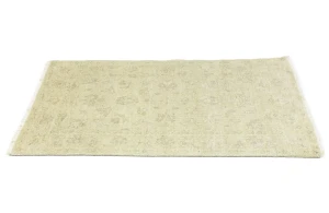 Muted Beige Floral 3X5 Transitional Oriental Rug